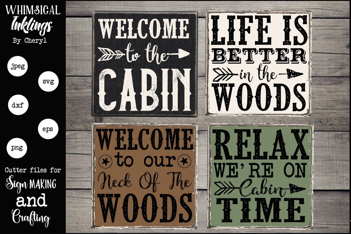 On Cabin Time SVG Magnet-Sign set example image 1