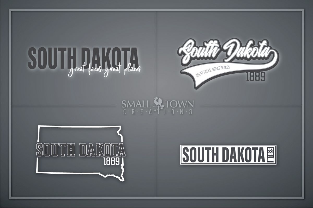 South Dakota, Great faces Great Places, PRINT, CUT & DESIGN example image 1
