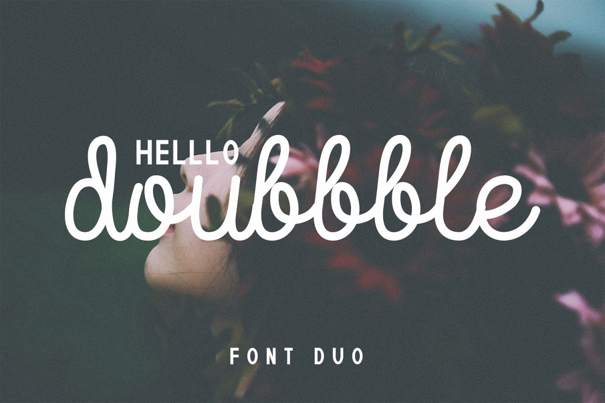 Doubbble Helllo Font Duo example image 1