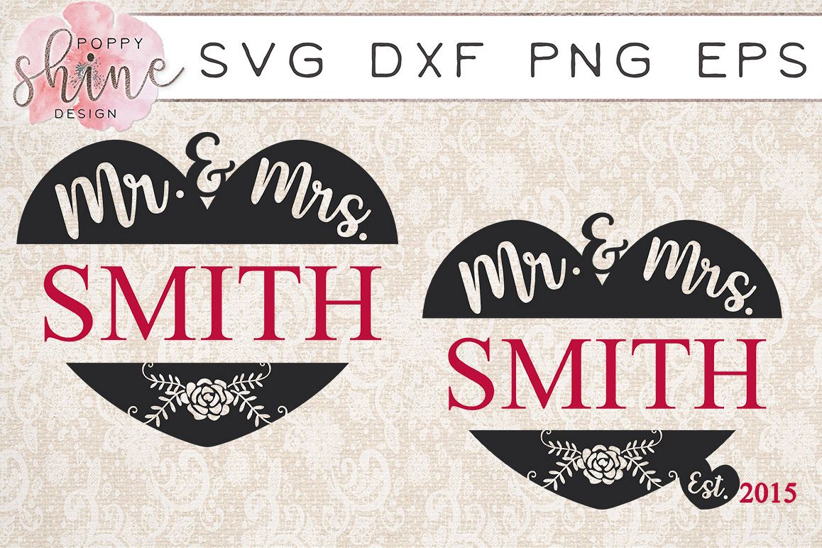 Download Mr & Mrs Monogram Frame Bundle SVG PNG EPS DXF Cutting ...