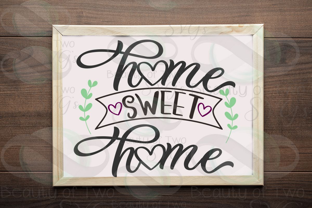 Home Sweet Home sign svg Home Rustic Sign Design svg and png example image 1