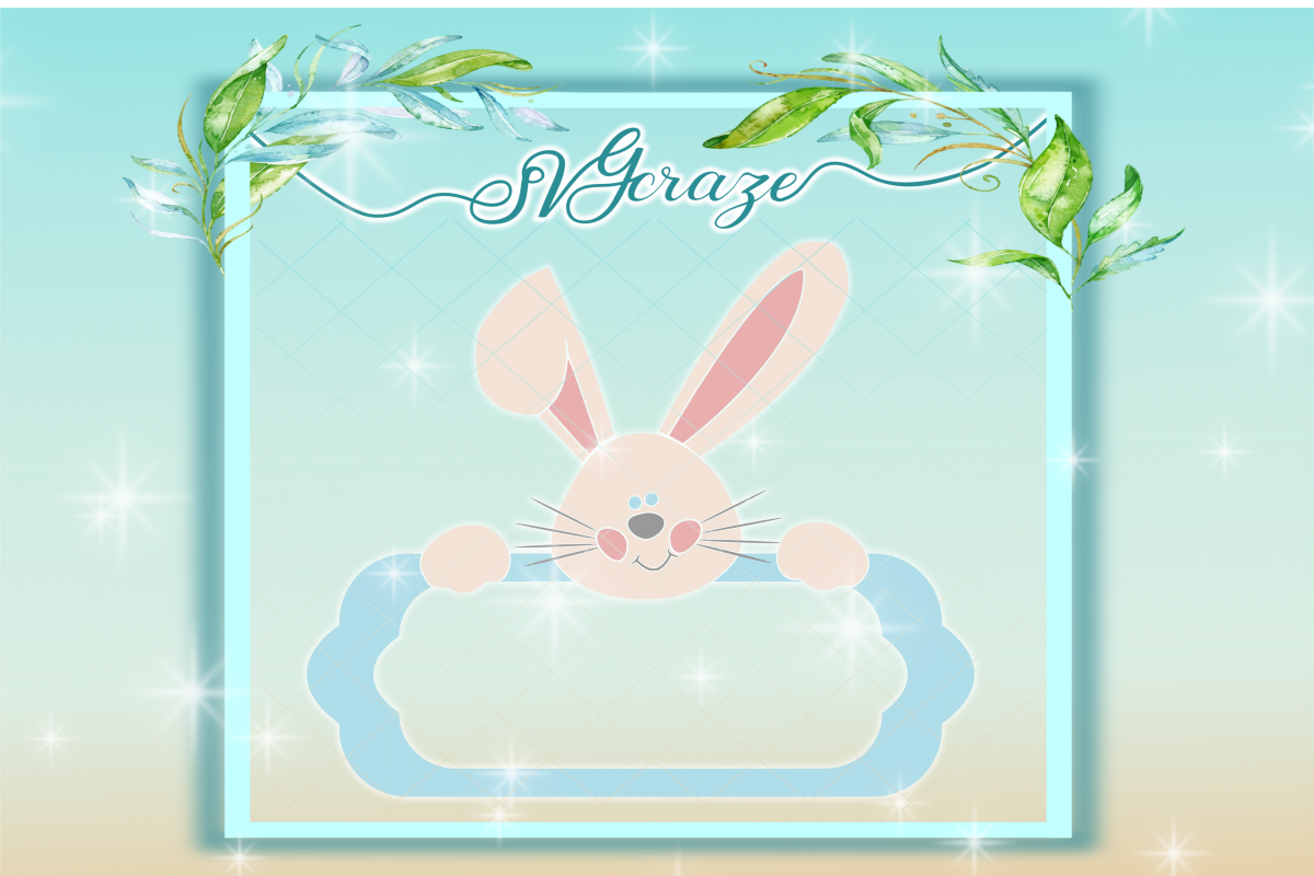Easter Bunny Svg, Bunny SVG, Monogram SVG example image 1