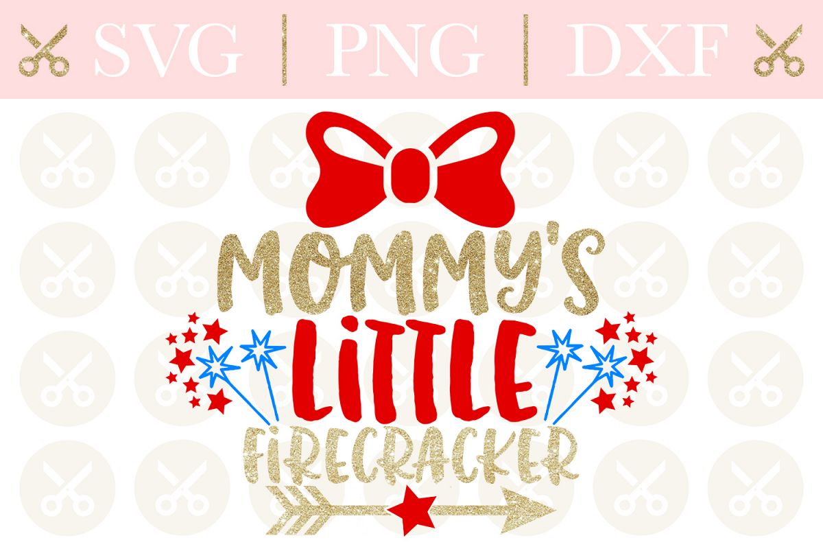 4th Of July Svg Mommy's Little Firecracker Svg Cutting File example image 1