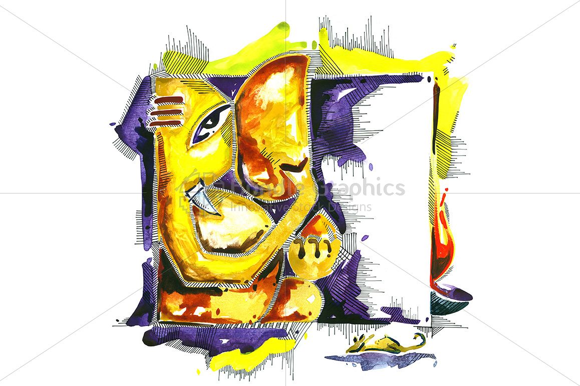 Shri Ganesha - Abstract Painting example image 1