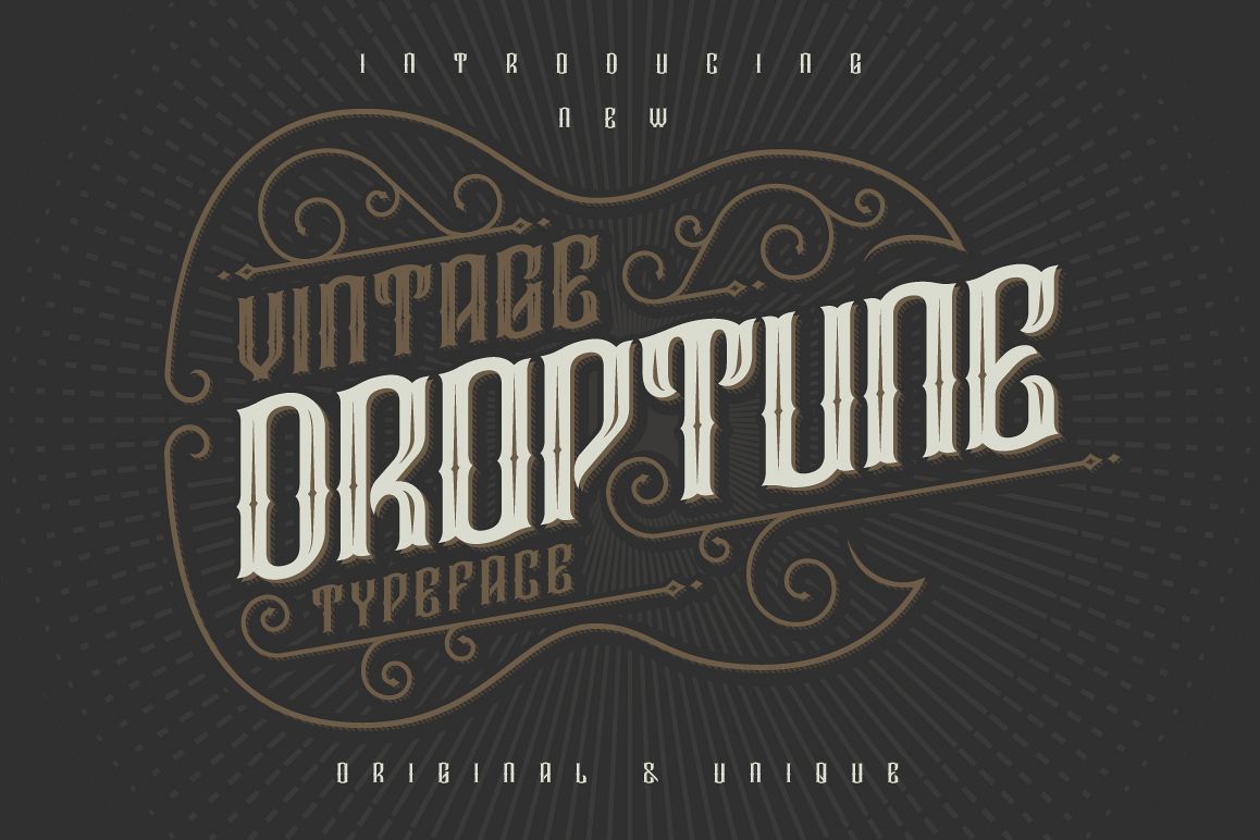Droptune typeface example image 1