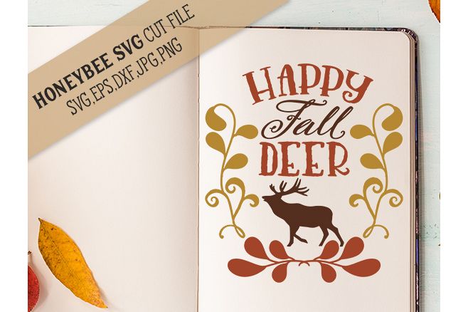 Happy Fall Deer svg example image 1