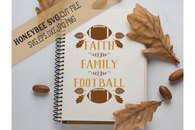 Faith Family Football svg example image 1