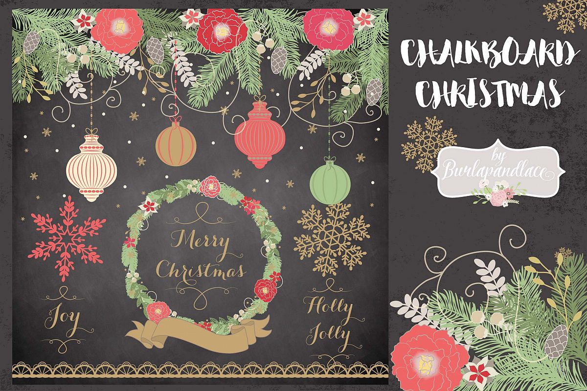 Vintage color christmas design example image 1