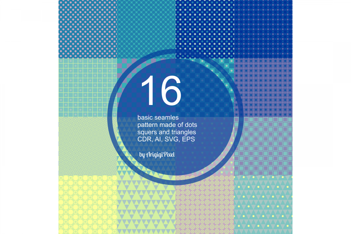 seamless geometric pattern vector files by ArigigiPixel