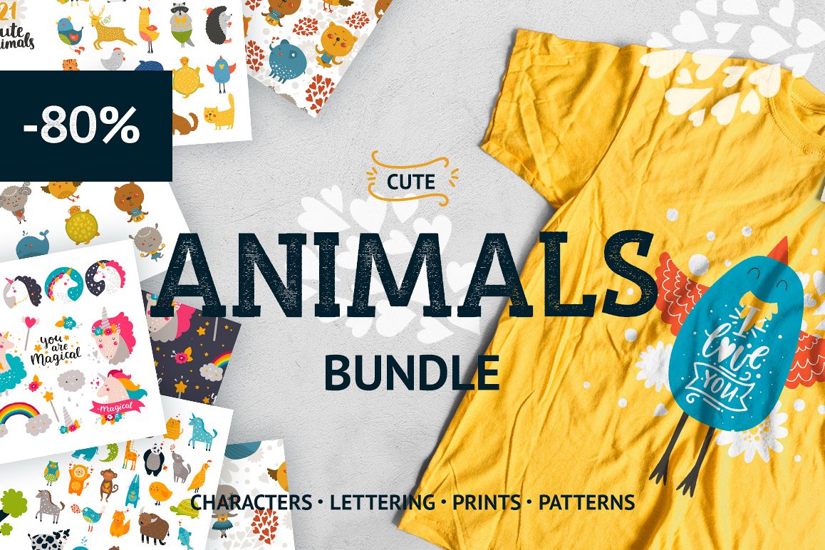 Cute Animals Bundle • 80% OFF example image 1