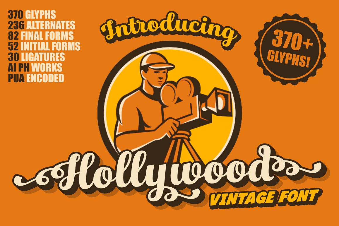 Hollywood • Vintage Font example image 1
