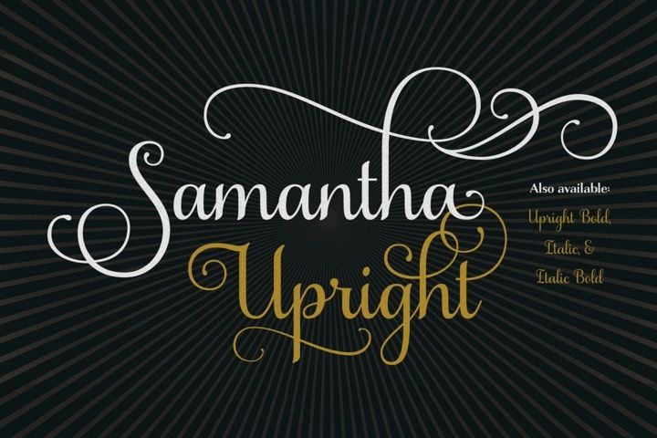 Samantha Script Upright example image 1