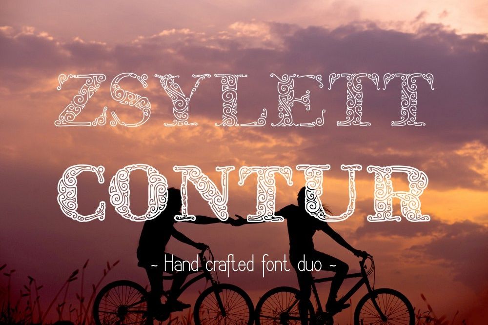 ZsylettPro decorative font example image 1