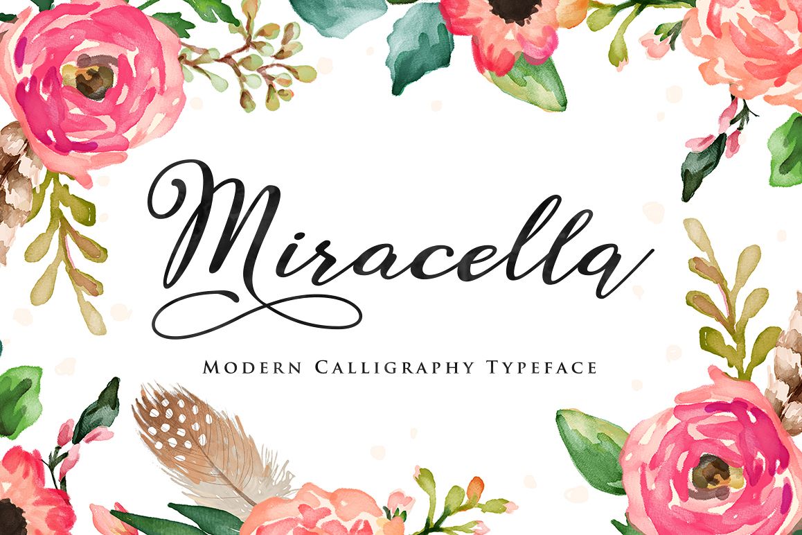 Modern Calligraphy Typeface Handmade Style