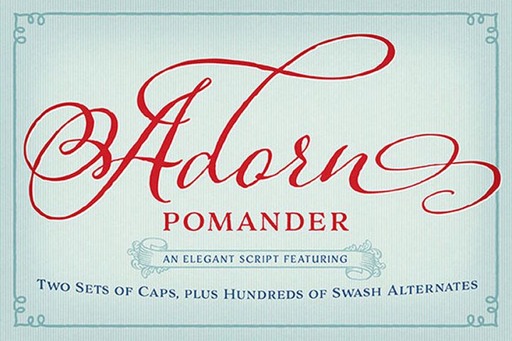 Free Adorn Pomander Script Fonts