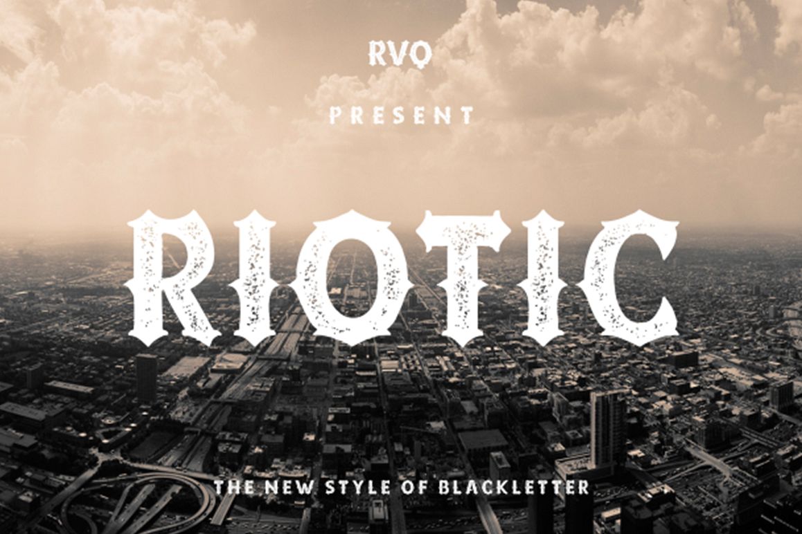 Riotic typeface example image 1