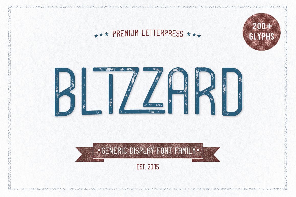 Blizzard (1593) | Regular | Font Bundles