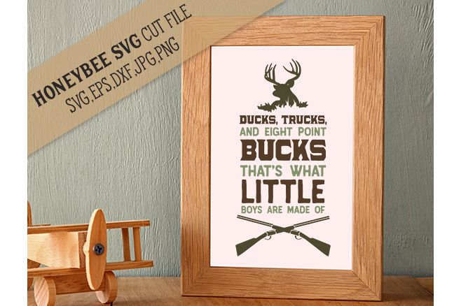 Ducks Trucks and Eight Point Bucks svg example image 1