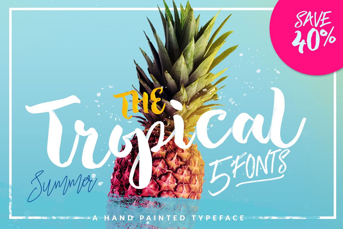 The Tropical - 5 Fonts - 40% OFF example image 1
