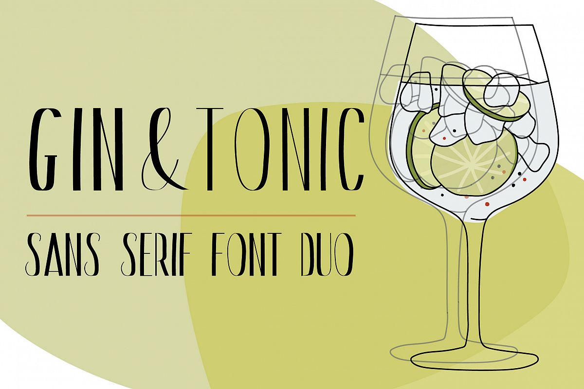 Gin And Tonic | Sans Serif Font Duo example image 1