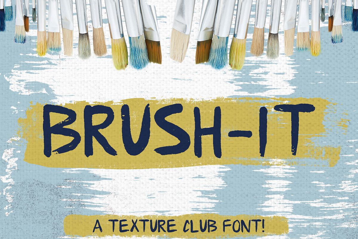 Brush-It - brushed font example image 1