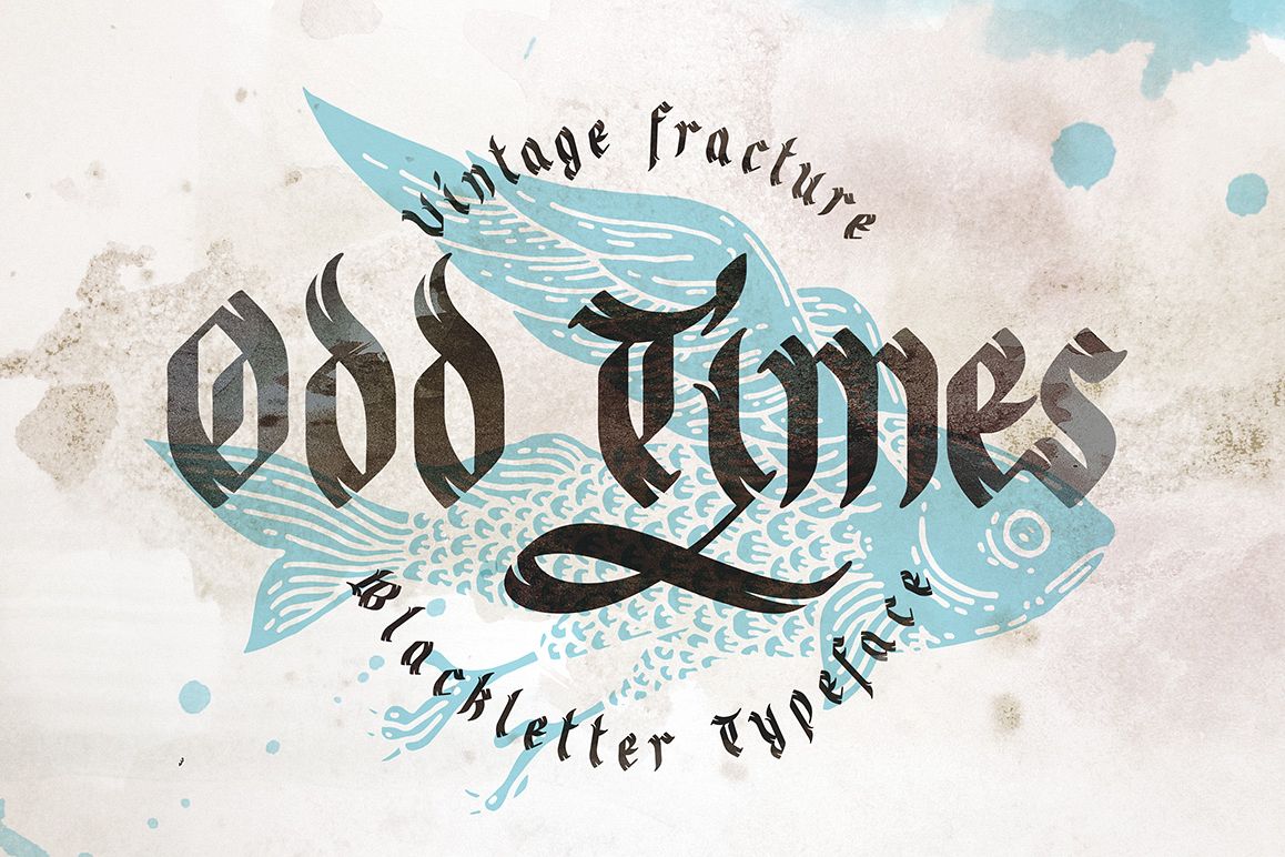 Odd times typeface + bonus graphics example image 1