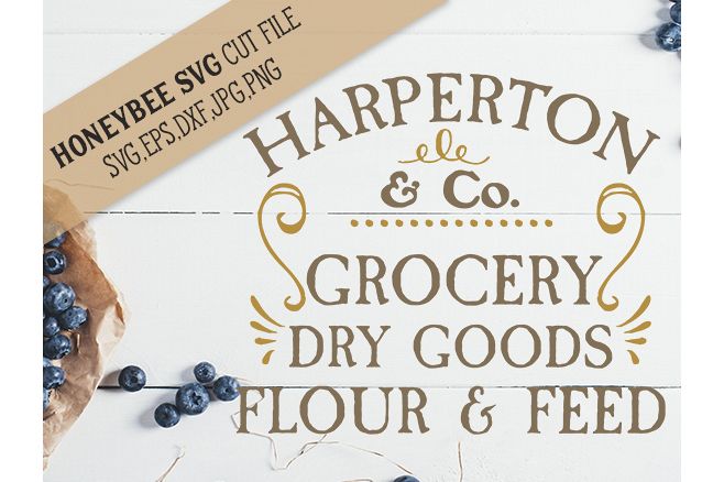 Harperton Grocery Dry Goods svg example image 1
