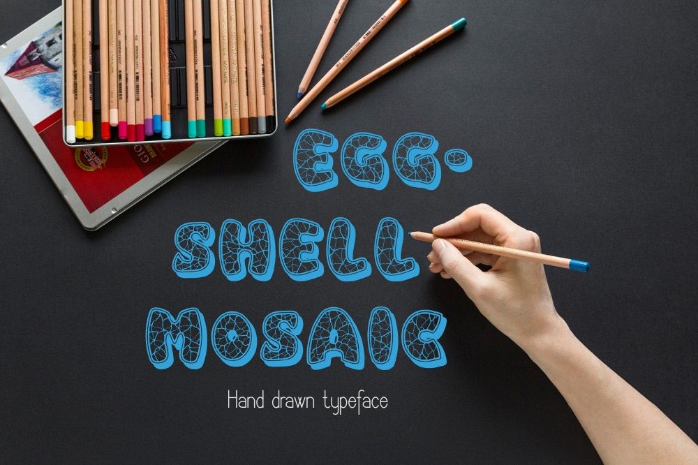 Eggshell Mosaic font example image 1
