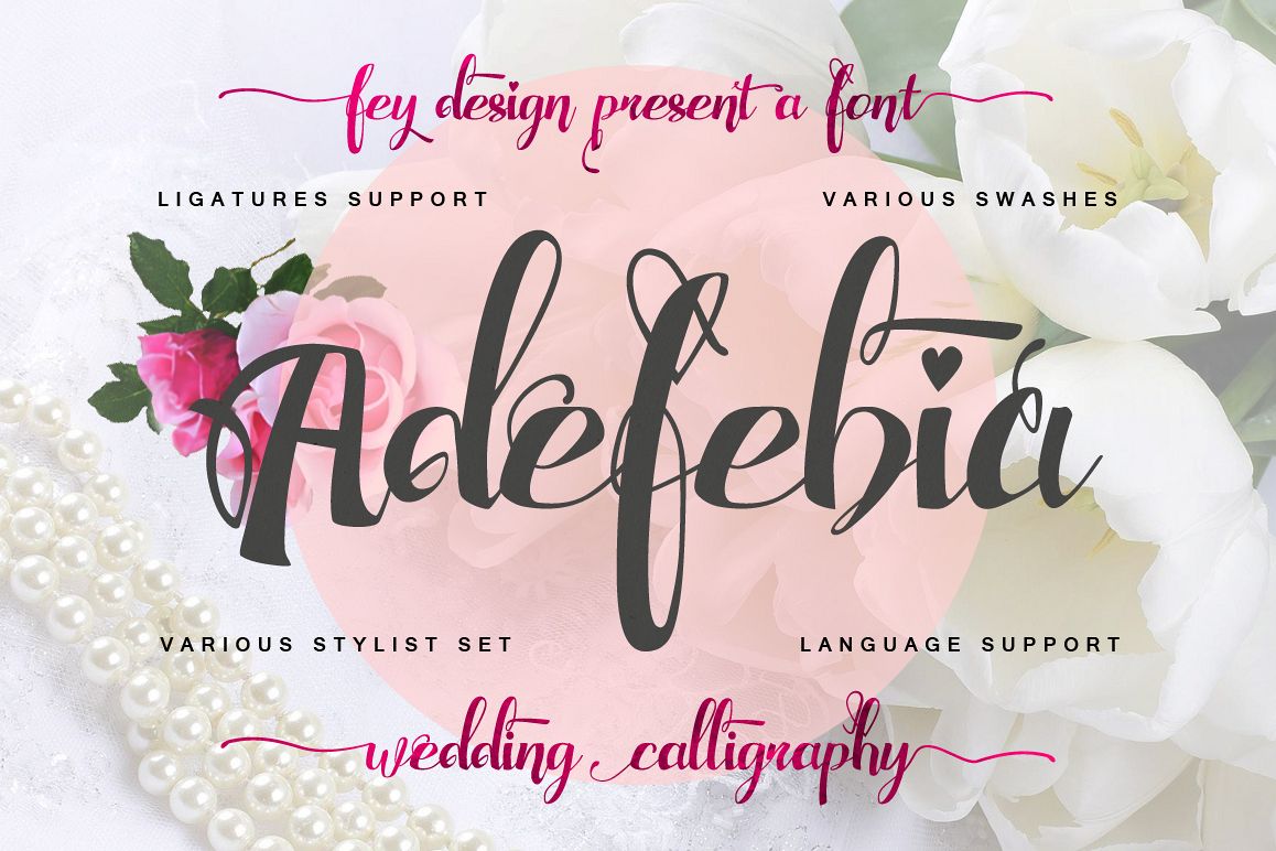 Adefebia Wedding Script Font example image 1