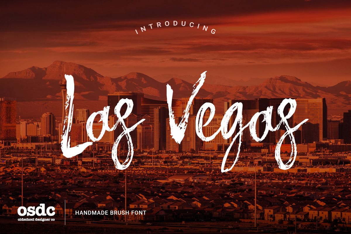 Las Vegas Brush Font example image 1