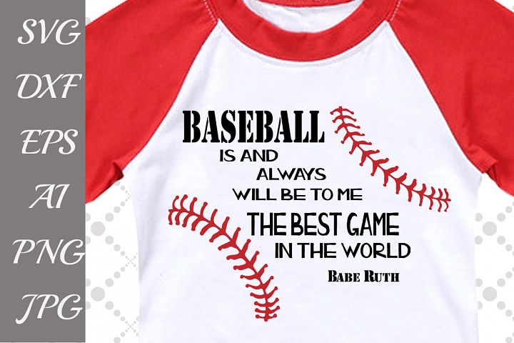 Baseball Svg: 'BABE RUTH QUOTE' Baseball cut file (73370 ...