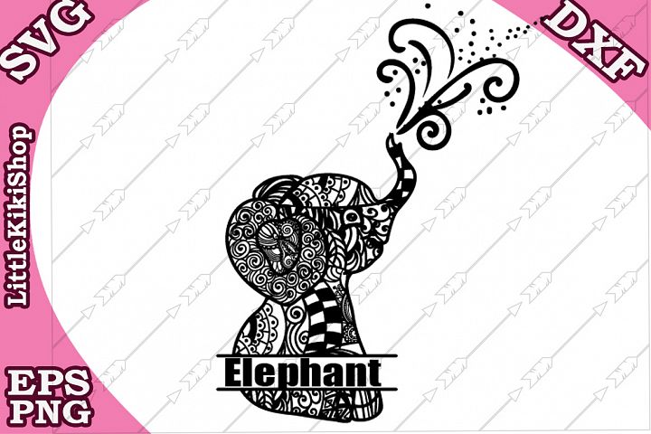 Download Baby Elephant Monogram Svg,Mandala Elephant Svg,Elephant Svg