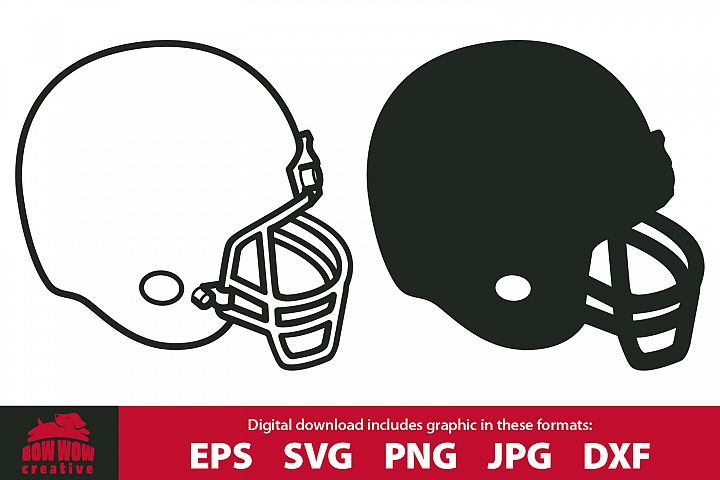 Football Helmet SVG, EPS, JPG, PNG, DXF clip art cut file