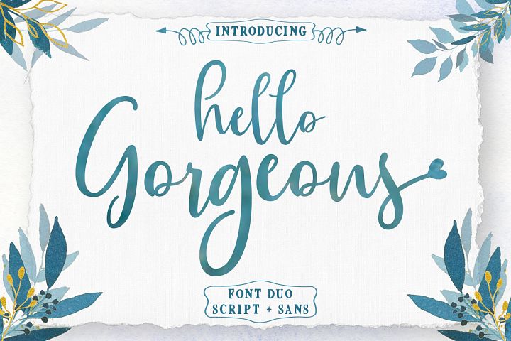 Gorgeous Script Font Duo