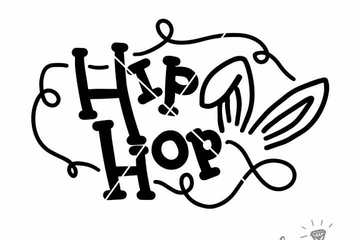 Download Hip Hop bunny hand lettered file - (SVG DXF PNG) (63268 ...