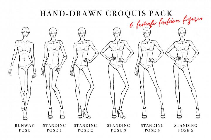 10 head croquis poses