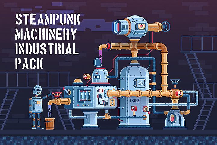 Machinery Steampunk Industrial Pack