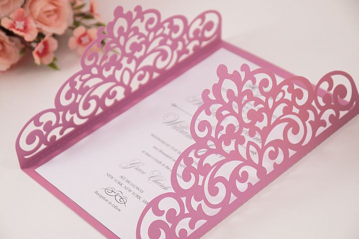Gate fold wedding invitation , 5x7, SVG Cricut Template