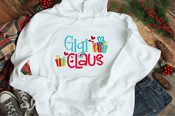 Download Christmas SVG, Gigi Claus, Santa Claus Grandma Sublimation