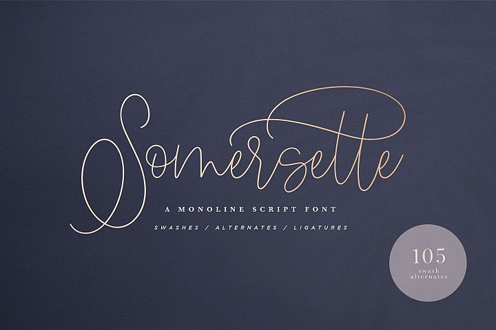 Somersette Script Font
