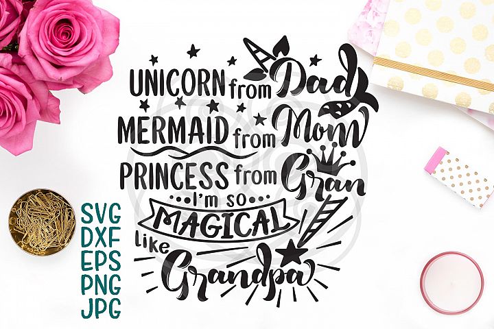 Download Magical Unicorn Mermaid Princess svg cutting laser file ...