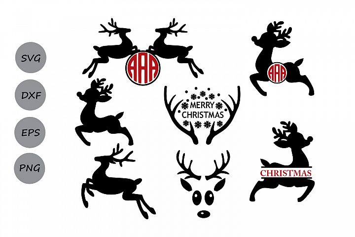 Download Reindeer svg, Reindeer monogram svg, Reindeer face ...