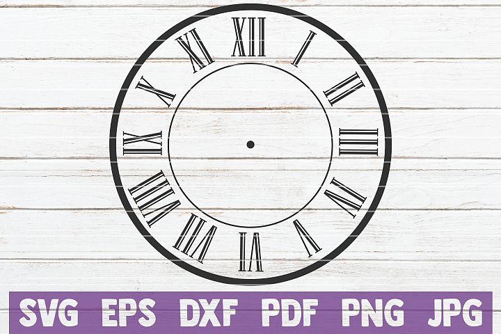 Clock Face SVG Cut File