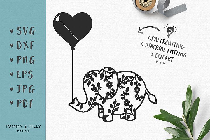Free Free 240 Elephant With Balloon Svg SVG PNG EPS DXF File