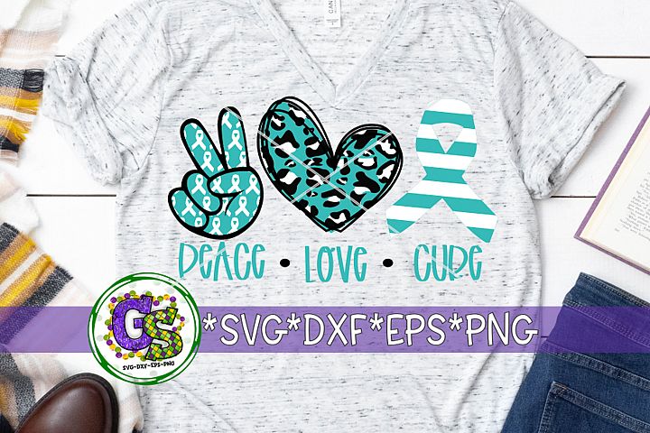 Lung Cancer SVG | Peace Love Cure SVG DXF EPS PNG