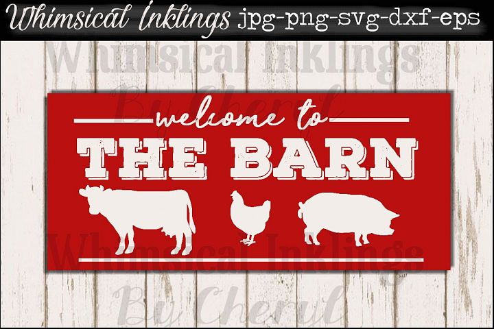 The Barn Vintage Sign SVG