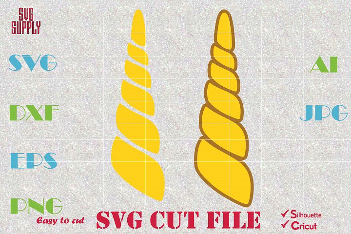 unicorn horn svg cut file