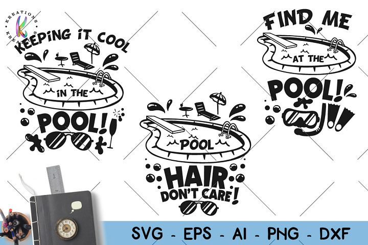 Summer Svg Pool Bundle Svg Summer Pool Svg Vacation Swimming 130256