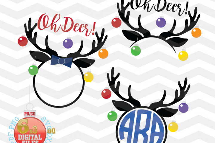 Download Christmas reindeer SVG, Reindeer Monogram, Christmas bundle