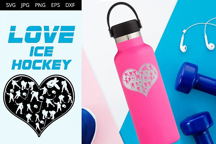 Download Love Ice Hockey SVG Vector